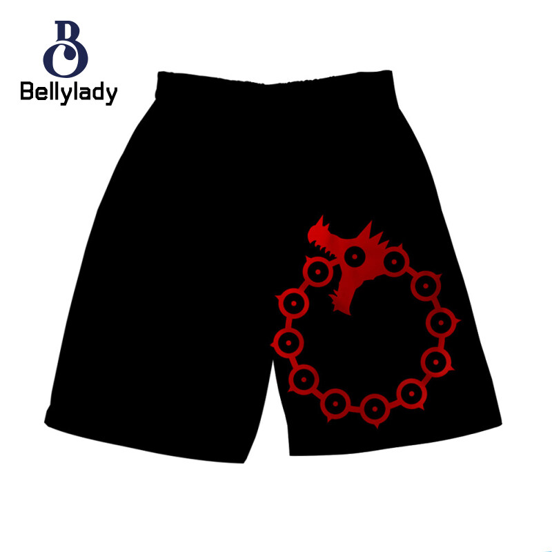 BellyLady กางเกงขาสั้นพิมพ์ลายดิจิตอล3D,กางเกงลำลองเอวยางยืดสำหรับผู้ชาย