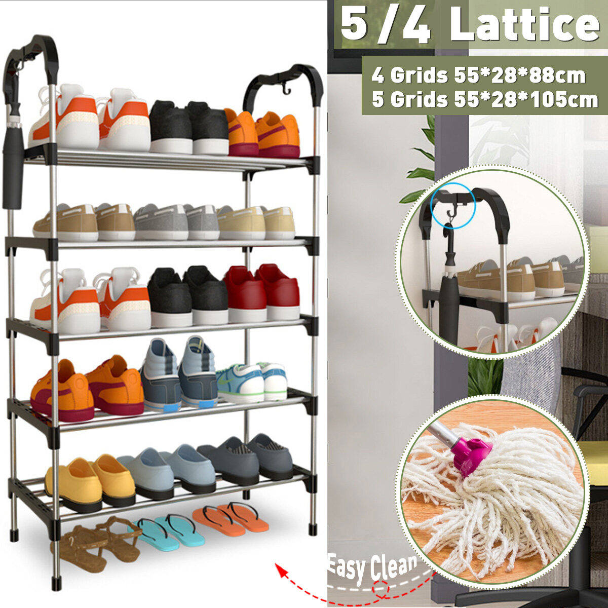 Shop Generic 4 Tier / F 5 Tier / 6 Tier Metal Shoe Rack Storage