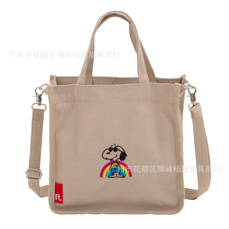 Japanese Style New Snoopy Canvas Portable Fashion Handbag Cute Cartoon