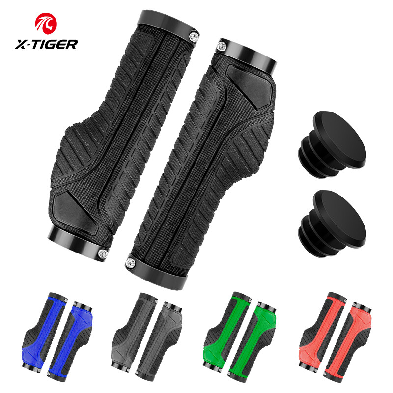 X-TIGER Kẹp Xe Đạp, Tay Nắm Ghi Đông Cao Su MTB Tay Cầm Xe Đạp Đua Đường Trường Chống Trượt Chống Sốc Khóa Tiện Dụng Ghi Đông Xe Đạp