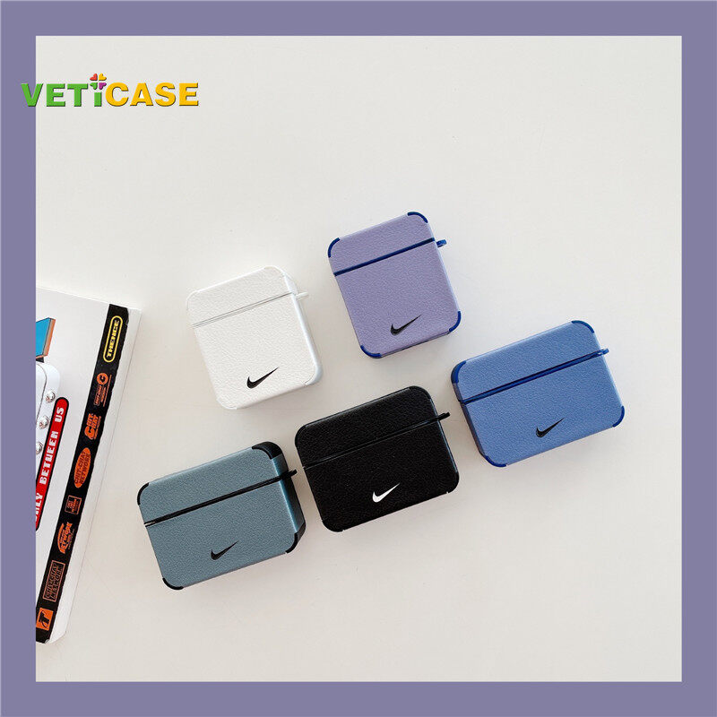 Hộp Đựng Tai Nghe Bằng Da Thương Hiệu AJ Đơn Giản Cho Apple AirPods Pro AirPods 1 2 3 Vỏ Bọc Mềm Bằng Silicon Mới Vỏ Bọc Tai Nghe Air Pods Phụ Kiện AirPod Bảo Vệ Màu Trắng Tím Xanh Đen Xanh Dương