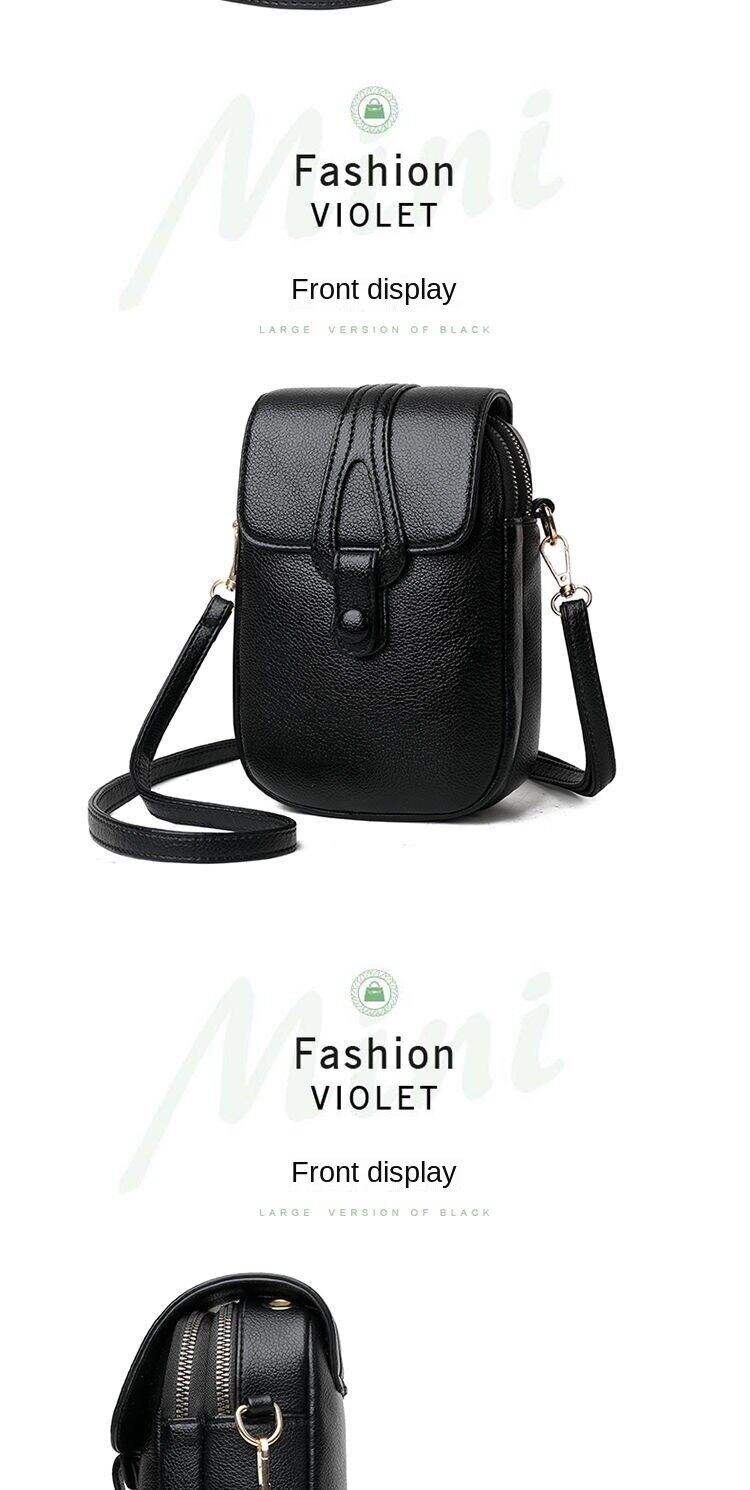 Authentic leather tactile feel women's bag mobile phone bag 2021 new women's shoulder bag fashion all-match middle-aged mom bag fashion