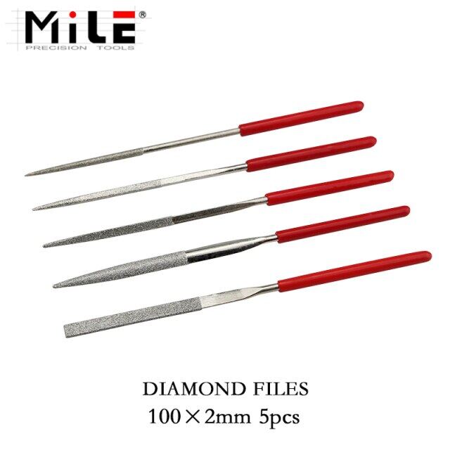 【✲High Quality✲】 meidang Mile 5 chiếc khắc gỗ mâm mini Kim Cương bàn tay kim loại Bộ giũa kim cầm tay sở thích vi công nghệ