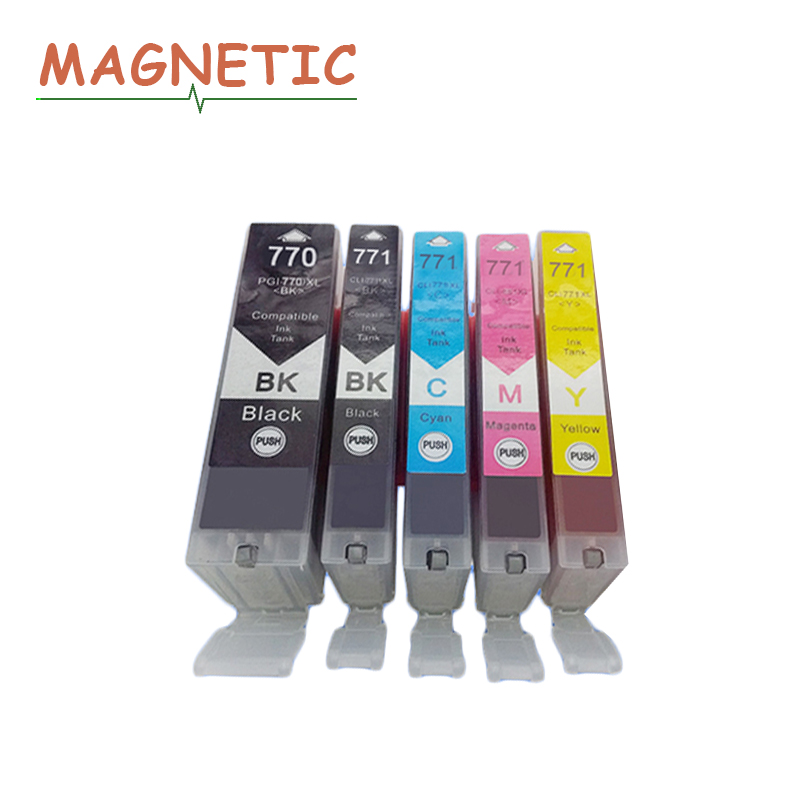 Boqpkaw 5 mực cho máy in pixma mg5770 mg6870 tương thích 770 pgi-770 mực đầy đủ cho máy in pgi770