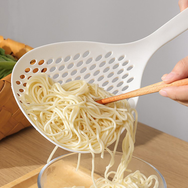 Nhật Bản Mì Colander dụng cụ nấu ăn Trái Cây Thìa Cho rổ dùng trong nhà bếp Sàng Thực Phẩm tay cầm dài Net Muỗng