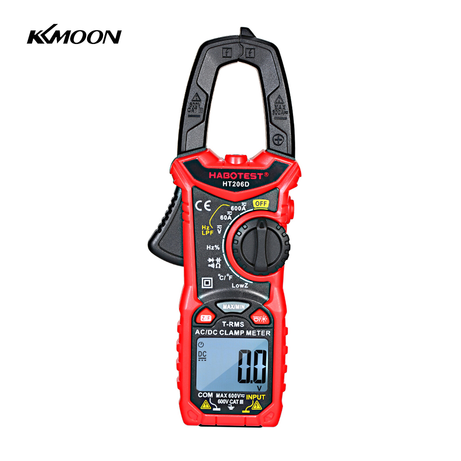 Kkmoon đồng hồ kẹp kỹ thuật số ac/dc cảm biến thông minh, để đo điện áp ac/dc, dòng điện ac/dc, tần số, chu kỳ nhiệm vụ, diode, điện trở, tính liên tục, kiểm tra bóng bán dẫn, kẹp ncv vạn năng