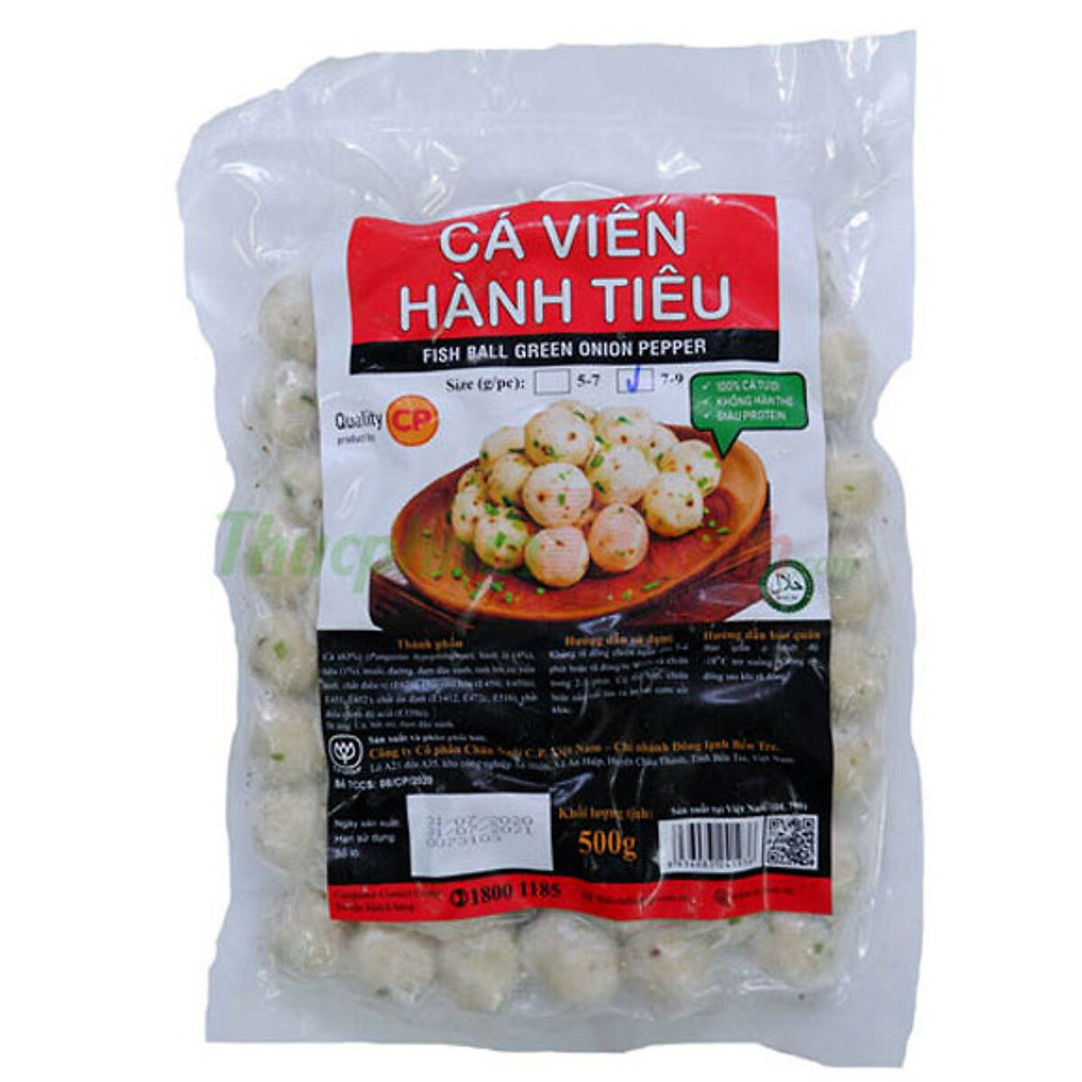 Cá viên hành tiêu cp - gói 500g