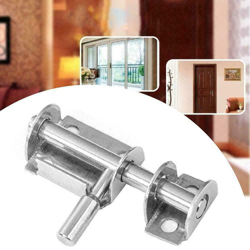 1x Cửa An Toàn Chốt Chốt Bằng Thép Không Gỉ Trượt Thùng Bolt Khóa Phần Cứng Gia Đình