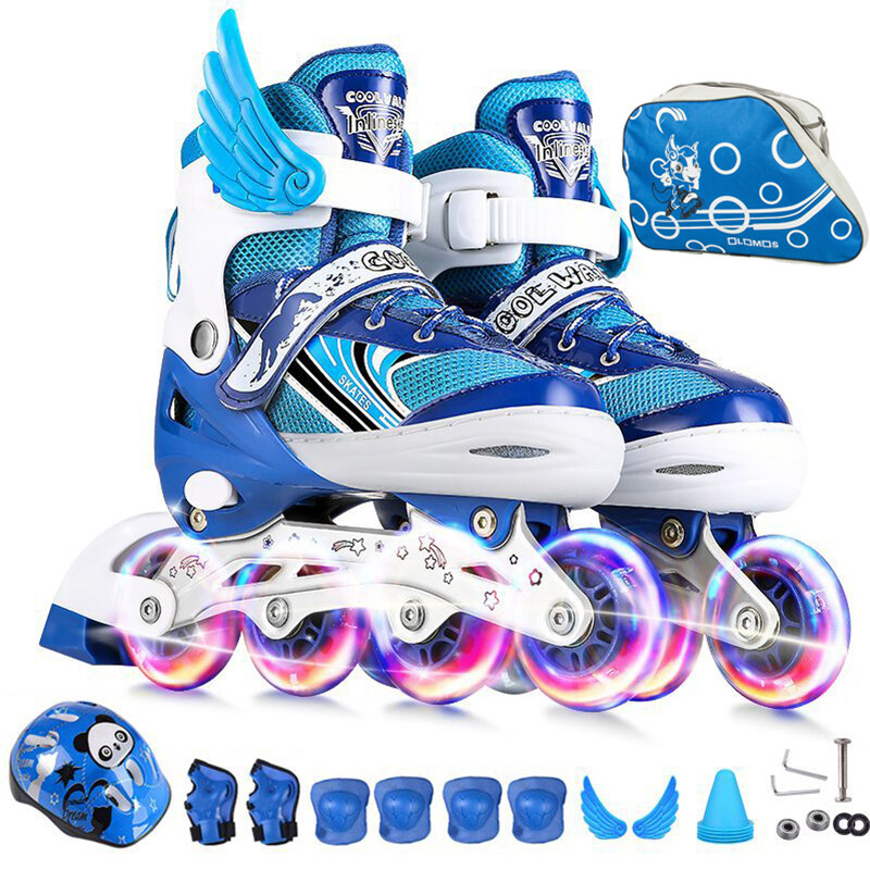 Generic Children Kids Roller Skates Adjustable Inline Skates With