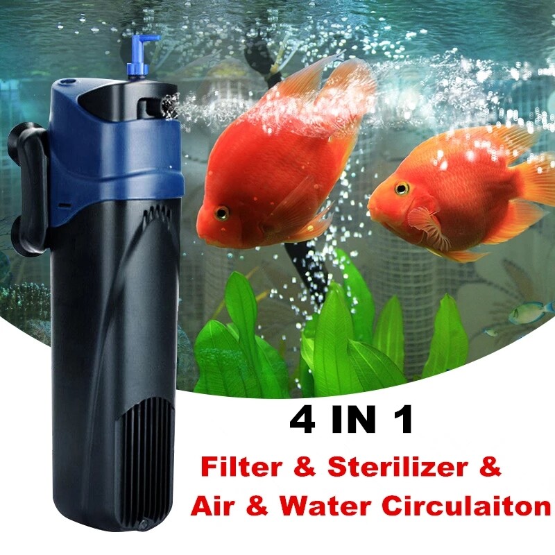 Bơm lọc tiệt trùng uv 4 trong 1 sunsun 5w cho bể cá bộ lọc bể cá bên trong, bơm tuần hoàn nước sục khí
