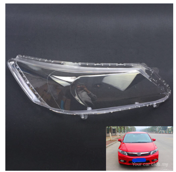 1 bộ ống kính đèn pha ô tô, dành cho honda civic 2012 2013 2014 vỏ bọc ống kính đèn pha ô tô tự động