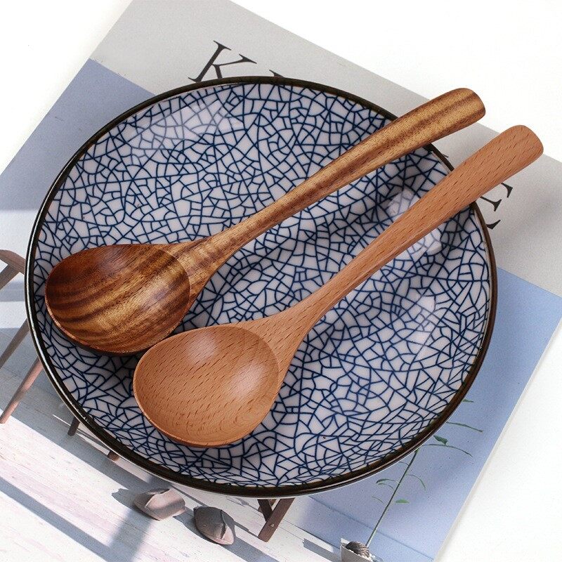 Japanese Spoon Mixing Spoon Honey Spoon Round Spoon Wooden Spoon Soup Spoon Wooden Soup Spoon