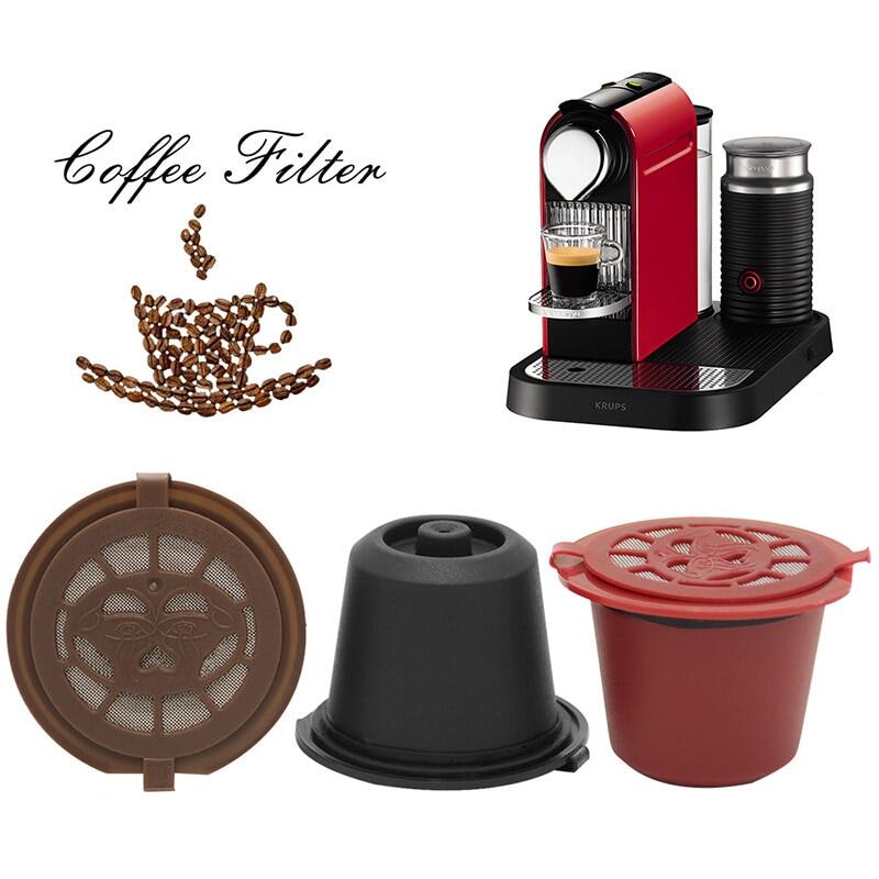 3 chiếc nespresso viên nén cà phê có thể nạp lại cốc viên nén cà phê có thể tái sử dụng muỗng cọ túi lọc cà phê phụ kiện cà phê