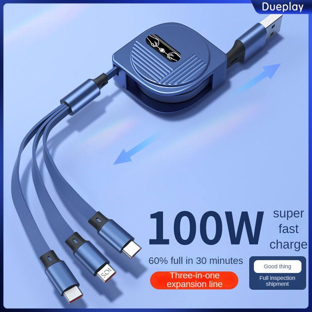 3 trong 1 Cáp sạc nhanh Kính thiên văn Cáp dữ liệu cho micro loại C sạc USB Dây cáp cho Huawei Oppo Vivo Xiaomi Samsung 1 cáp dữ liệu điện thoại Cáp dữ liệu