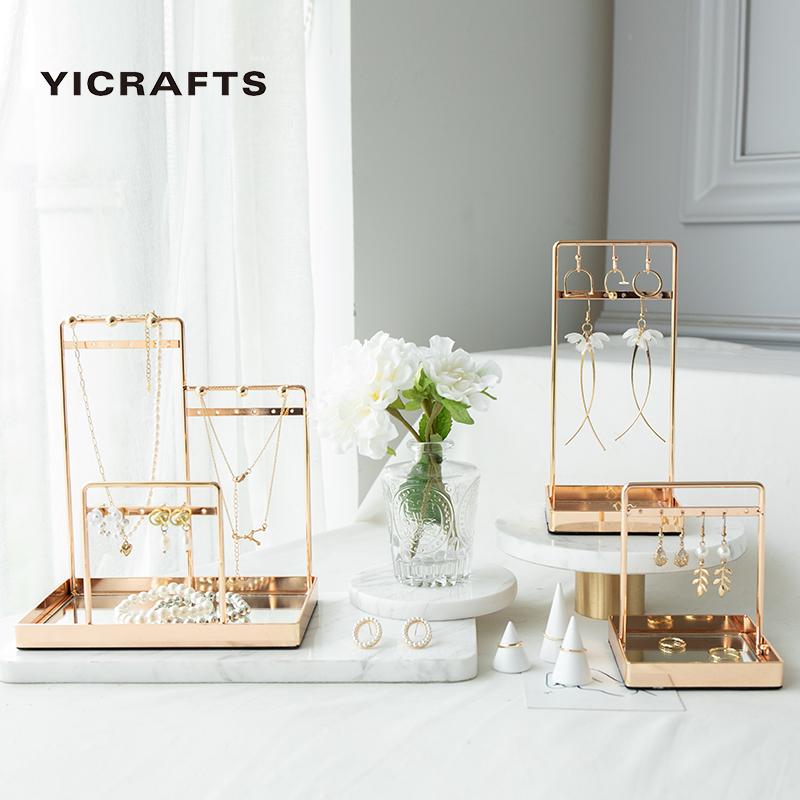 Kệ Trưng Bày Trang Sức Yiccraft, Giá Trưng Bày Kim Loại, Bàn Thuyết Trình Vòng Cổ, Hộp Đựng Bông Tai, Giá Trưng Bày Nhẫn Sáng Tạo