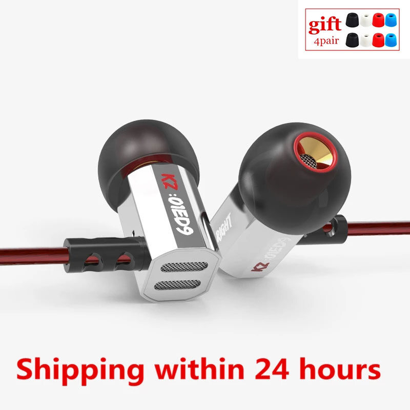 Tai Nghe Điện Thoại Di Động KZ ED9, Tai Nghe Nhạc Bass Nặng, Hợp Kim Kẽm, Sốt HIFI, ED1/ED2/ZS3