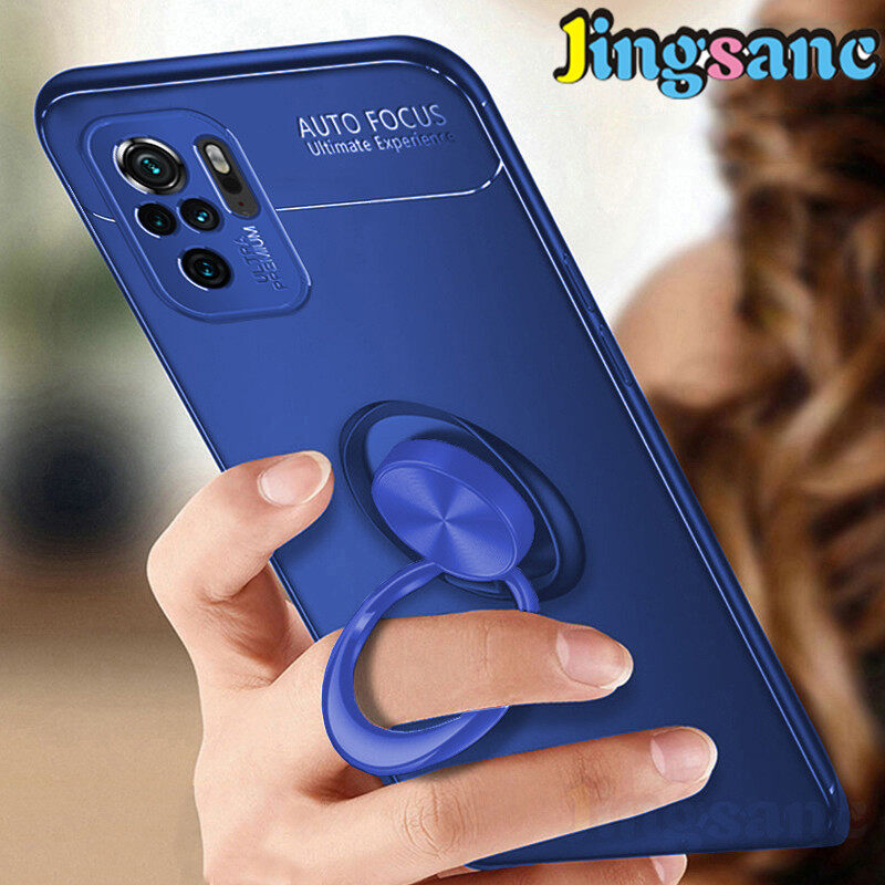 Jingsanc ốp cho xiaomi redmi note 10/note 10s/note 10 pro/note 10 pro max/poco m5s ốp nhựa tpu mềm ốp điện thoại bảo vệ silicon có nắp lưng giá đỡ vòng
