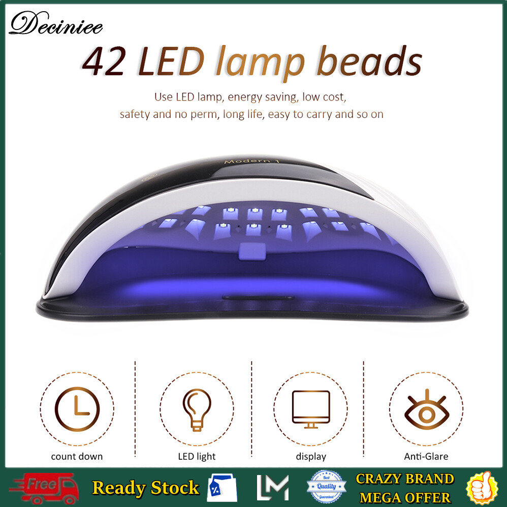 Đèn móng tay gel uv led máy sấy móng tay đèn gel sơn móng tay uv với 4 bộ hẹn giờ 42 đèn led tự động gel sơn móng tay đèn sơn móng tay