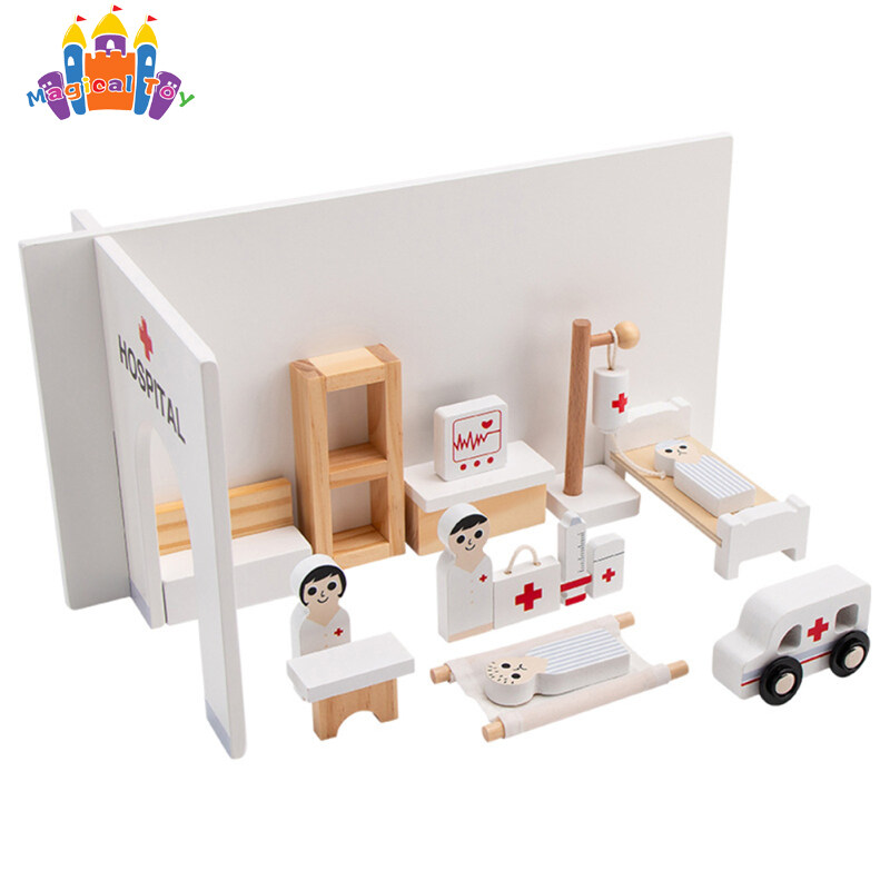 Mt hàng có sẵn phụ kiện bệnh viện mini mô phỏng bộ đồ chơi bác sĩ trẻ em