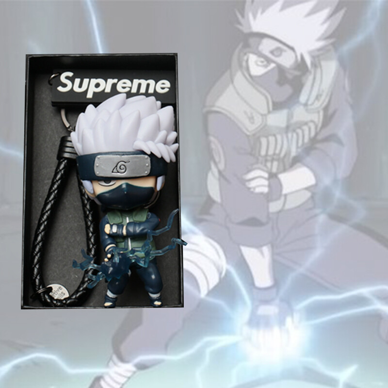 Móc khóa hoạt hình sáng tạo móc khóa xe hơi búp bê naruto kakashi mặt dây chuyền ba lô tinh tế cho nam và nữ