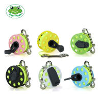 Seafrogs 30 Meters Plastic Lightweight Scuba Spool Finger Reel with Fluorescent Green Line Stainless Steel Double Ended Hook Safe Equipment