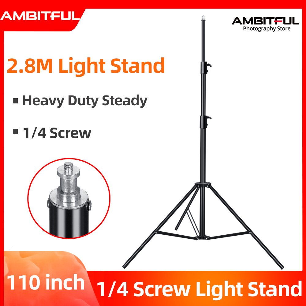 Godox 110 Inch 280Cm Chân Đèn 1/4 Vít Chân Máy Chịu Lực Cho Trường Quay Chuyên Nghiệp Đèn Flash Softbox Ô Phản Xạ