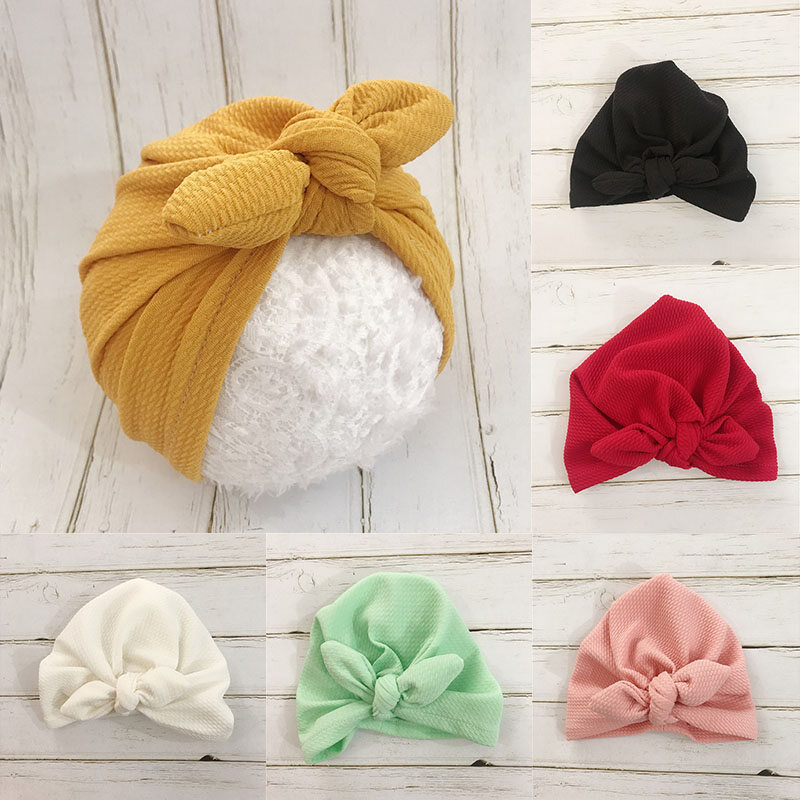 New Bow Sơ Sinh Bé Hat Bonnet Bows Boy Girl Hat Beanie Cap Mùa Xuân Nhiếp Ảnh Đạo Cụ