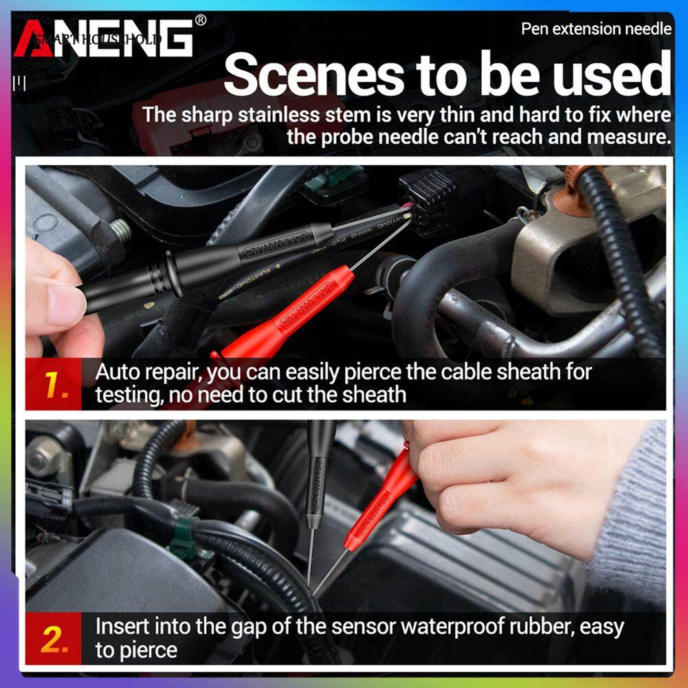【Hàng mới】 Đồng hồ vạn năng không phá hủy Kim xỏ lỗ khuyên cách nhiệt 2X dụng cụ tự động đầu dò kiểm tra