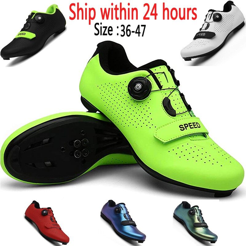WellsunnyCycling Giày (Gửi Đinh) [Giao Hàng Nhanh] Giày Đạp Xe SPD Xe Đạp Đường Trường Giày Đinh Xe Đạp Leo Núi Thoáng Khí Chuyên Nghiệp Tự Khóa Chống Trượt Giày Đạp Xe Leo Núi Nam