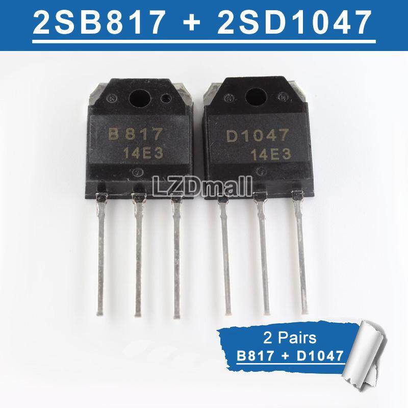 4 chiếc to-3p khuếch đại âm thanh d1047 b817 bóng bán dẫn công suất