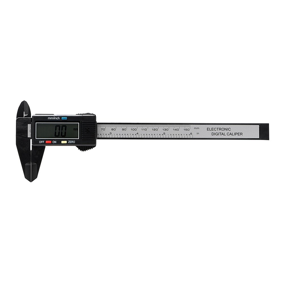 Thước Cặp Hiển Thị Kỹ Thuật Số Điện Tử 150Mm/6 Inch Thước Cặp, Thước Cặp Vecnê Bằng Nhựa Thước Đo Kỹ Thuật Số Dụng Cụ Đo Lường