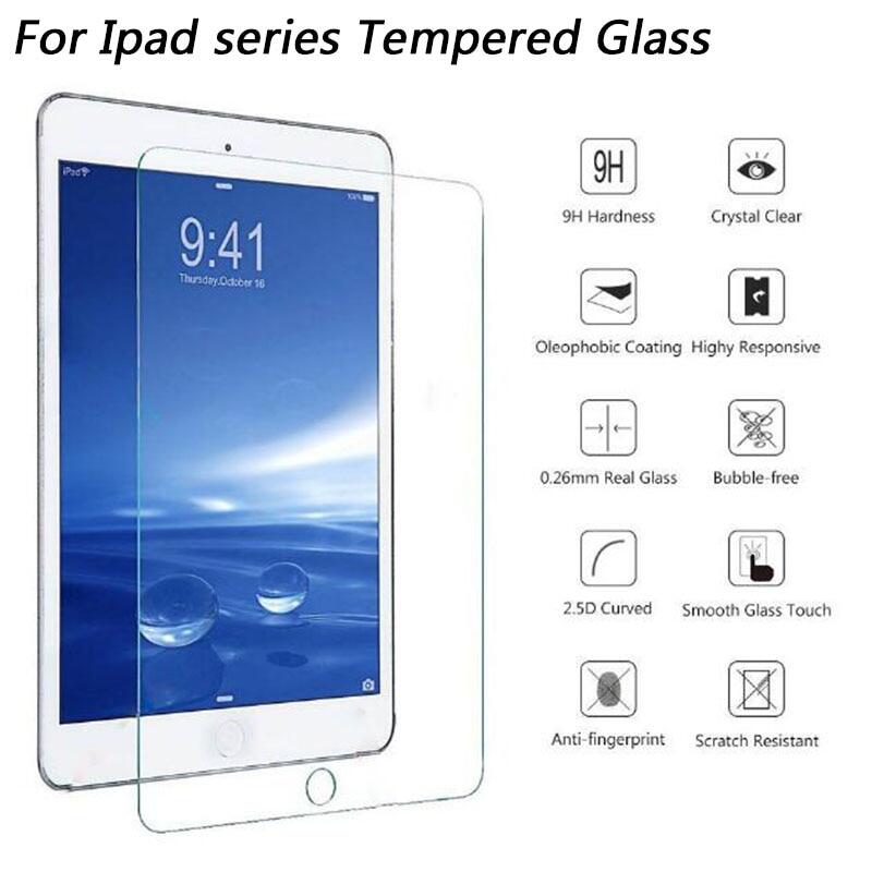 Kính Cường Lực, Miếng Dán Bảo Vệ Màn Hình Cho Apple IPad Air 1 2 Cho IPad 2 3 4 5 6 Màng Bảo Vệ Cường Lực Dành Cho Ipad Pro 10.5 12.9 9.7