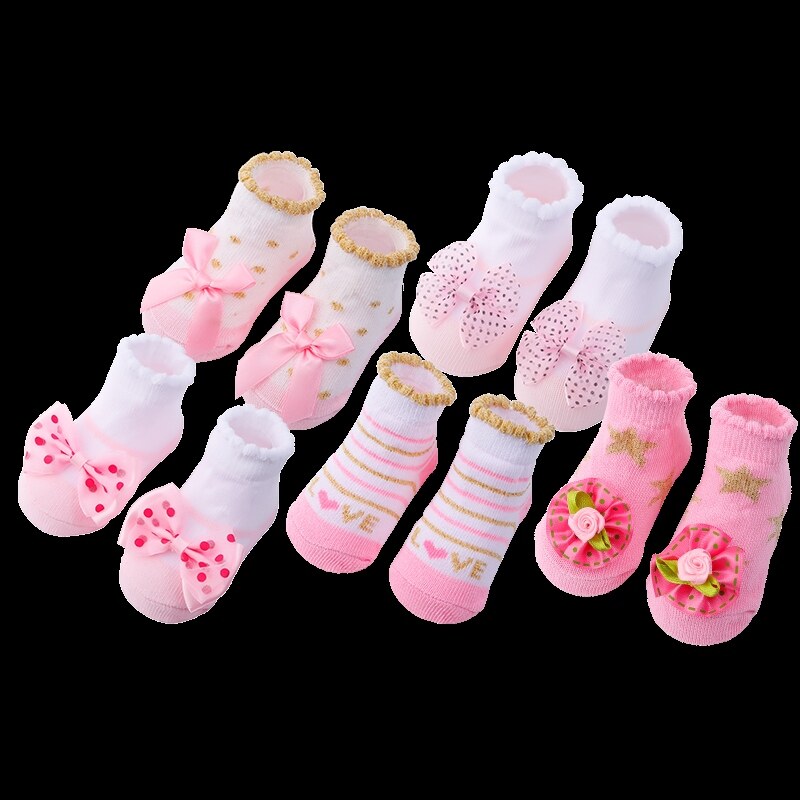 5 Pairs lot Newborn Baby Socks Infant Cotton Socks Baby Girls Lovely Short