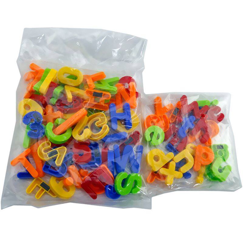 Bảng chữ cái có nam châm Nam Châm Chữ Cái Và Số Đồ Chơi ABC 123 Tủ Lạnh Đồ chơi nhựa Set Giáo Dục Từ Tính Trong Xô Preschoo