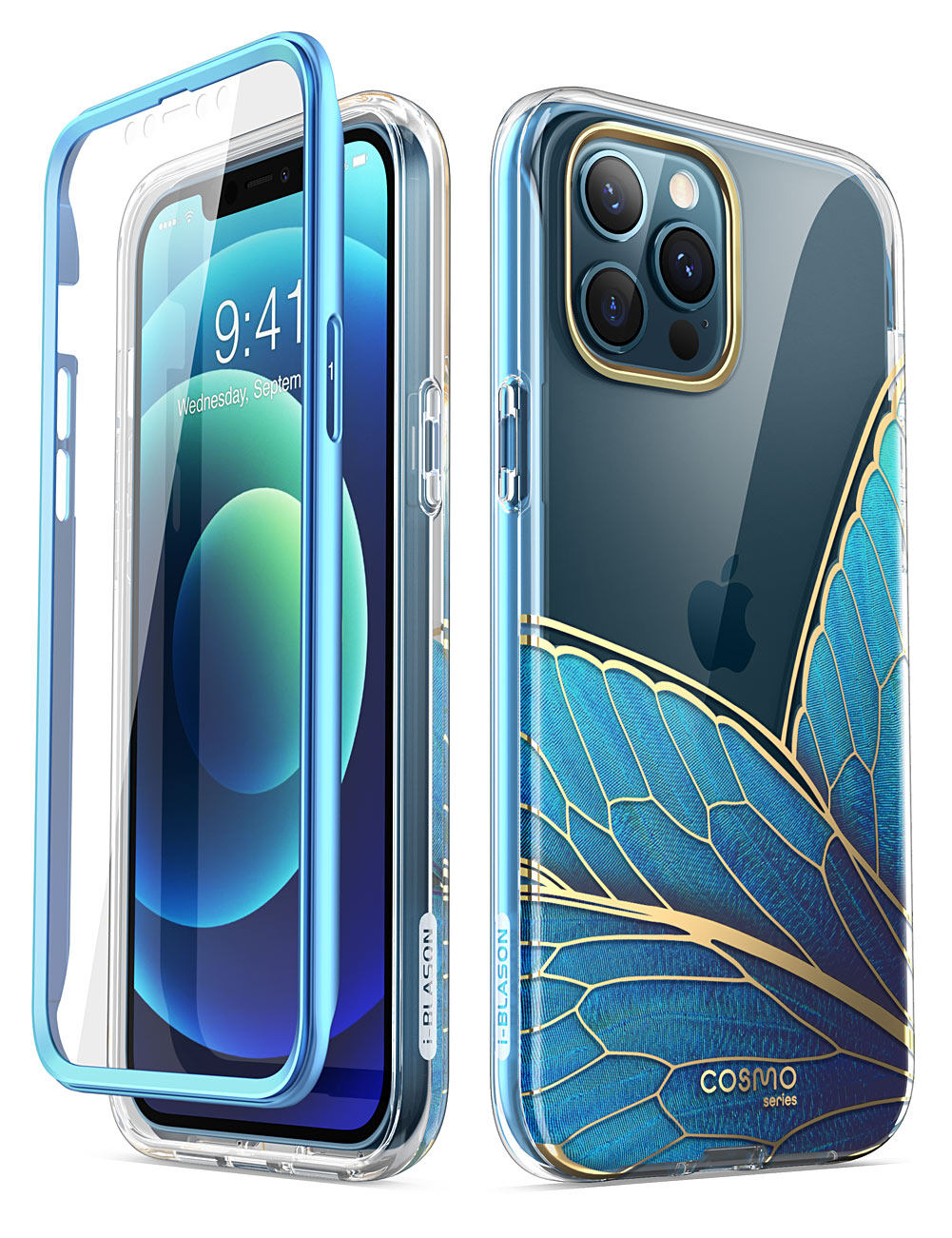 I-Blason Cosmo Cho iPhone 12 Pro Max Trường Hợp 6.7 Inch (2020) Full-Cơ Thể Long Lanh Đá Cẩm Thạch Bumper Bìa Với Được Xây Dựng-In Màn Hình Bảo Vệ