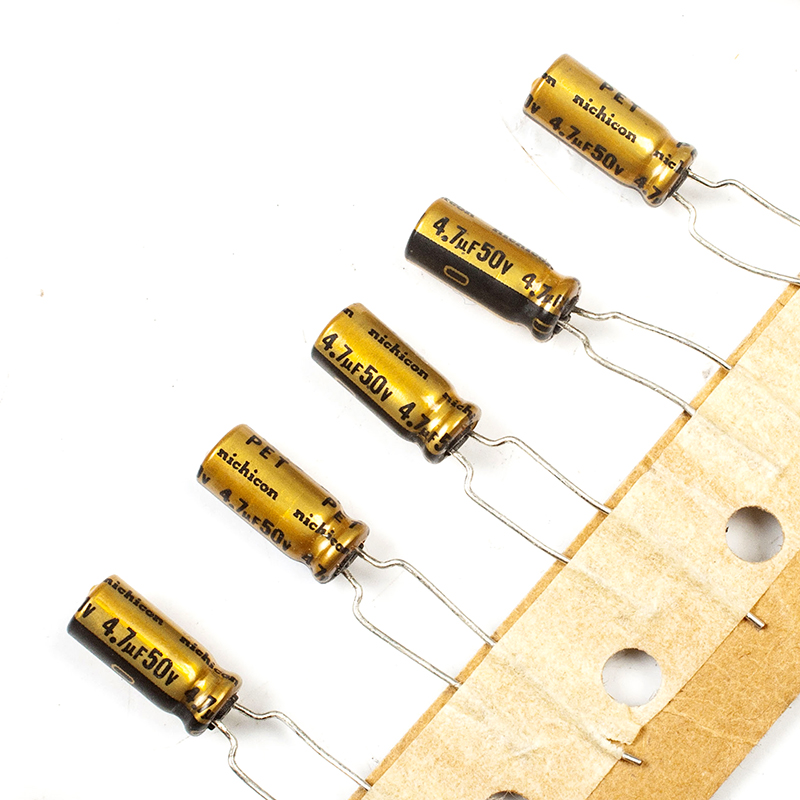 1 chiếc, nichicon 50v 4.7uff vàng fw cho tụ điện điện phân âm thanh 85 ° 6x12mm