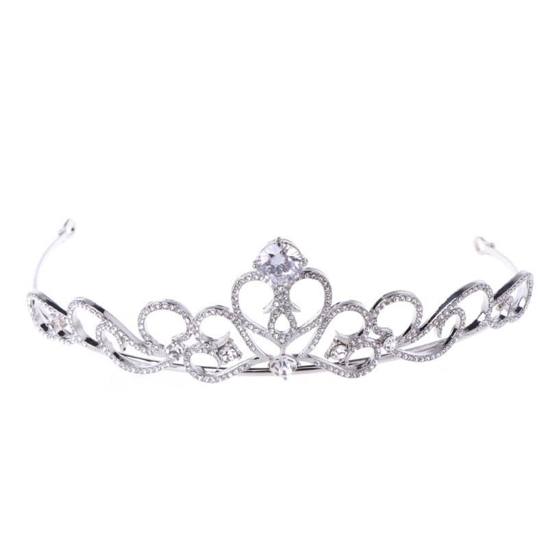 【Khá sunshine】 trái tim vương miện Phù Dâu headband cho Rhinestone đồ trang trí cô dâu cuộc thi vũ hội