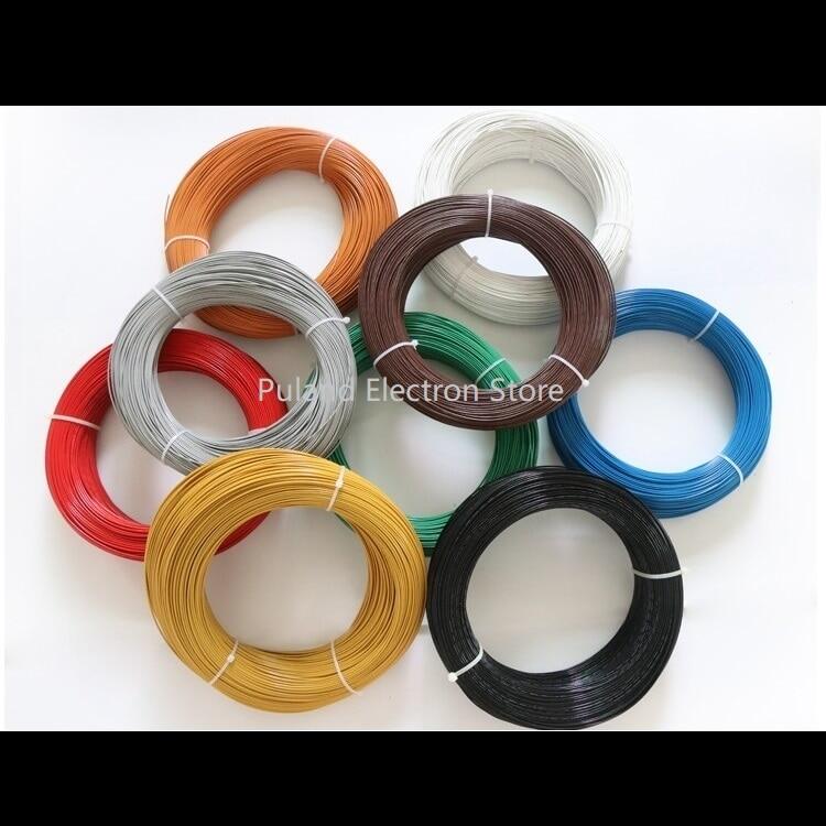 【】 Shopex mall UL1332 Dây PTFE 1 Mét Đèn Cáp Điện Tử Nhiệt Độ Cao Cách Điện Bằng Nhựa FEP Dây Đồng Thiếc Tự Làm