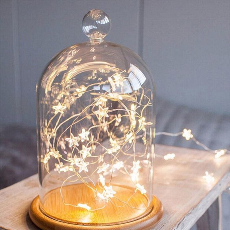 Đèn led ngôi sao thần tiên đèn dây lấp lánh chạy bằng pin đèn dây đồng trang trí tiệc cưới giáng sinh