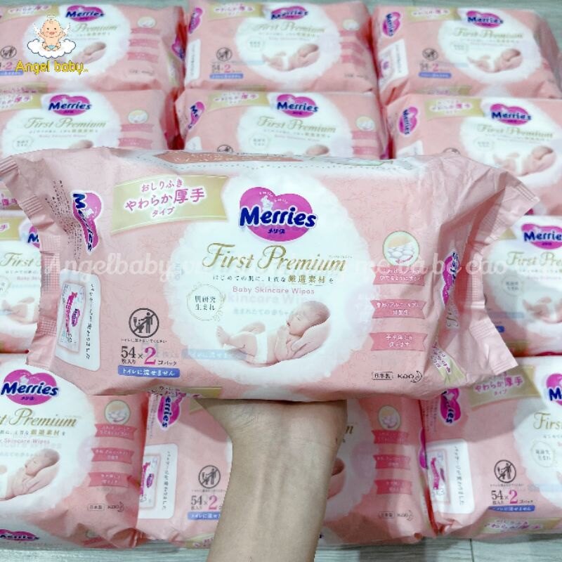 Khăn ướt Merries nội địa Nhật 54 tờ gói