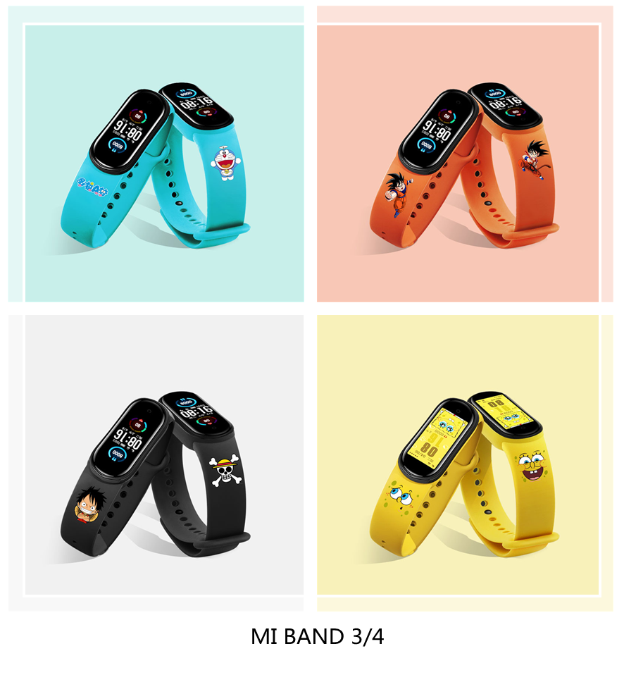Thích Hợp Cho Xiaomi Mi Band Dây Đeo Silicon Thế Hệ 4/3 Phim Hoạt Hình Phim Hoạt Hình Nhân Vật Dây Đeo Thay Thế Dễ Thương Sáng Tạo Vẽ 3C Sản Phẩm Phụ Kiện