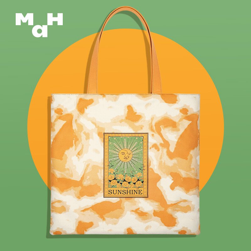 MAH Túi Tote Ánh Nắng Mặt Trời, Túi Đeo Vai Thời Trang Phong Cách Mới 2020 Ins Minh Họa Túi, Túi Thường Ngày Cho Nữ