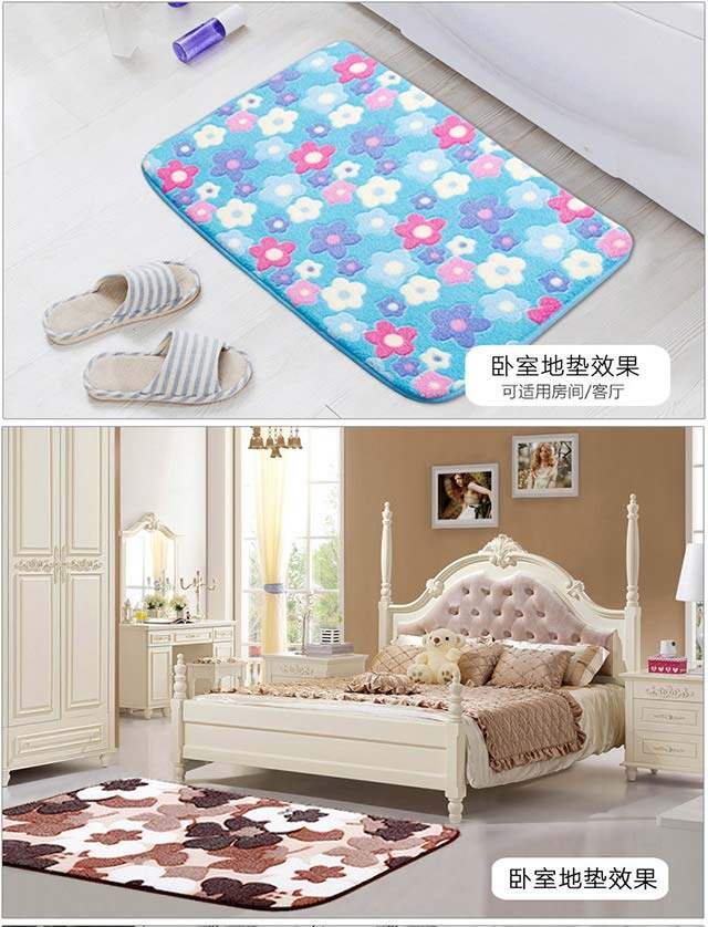 Bathroom absorbent mat bedroom floor mat door foot Mat toilet door mat non-slip home kitchen carpet