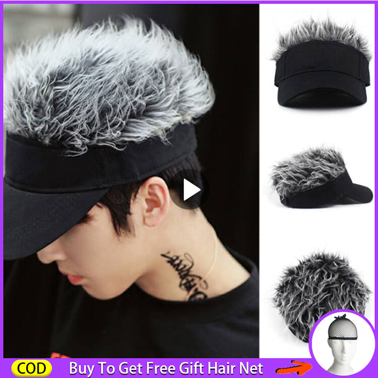 【Available】 6 Màu Sắc Unisex Tóc Giả Visor Mũ Bóng Chày Cho Nam Tóc Giả Có Thể Điều Chỉnh Hip Hop Chàng Trai Tóc Giả Xu Hướng Thể Thao Ngoài Trời