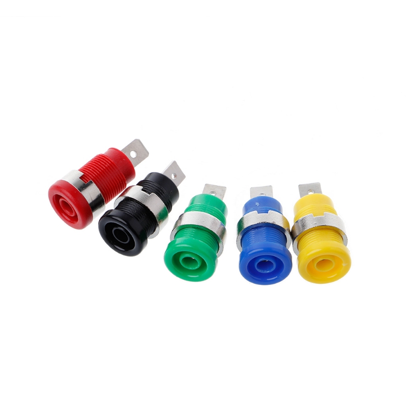 5 cái đầu cắm chuối 4mm đầu cắm giắc cái đầu nối dây 5 màu