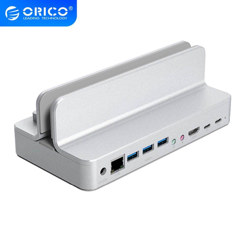 ORICO USB C HUB, Với Giá Đỡ Có Thể Điều Chỉnh Dock PD Loại C Sang USB3.0 RJ45 Bộ Chia Bộ Chuyển Đổi