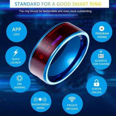 wgk NFC Smart Ring for Android phones - Stainless steel