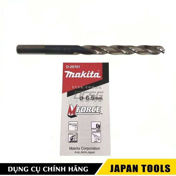Mũi khoan inox 6.5x101mm hss mforce makita d-29701 | japan tools