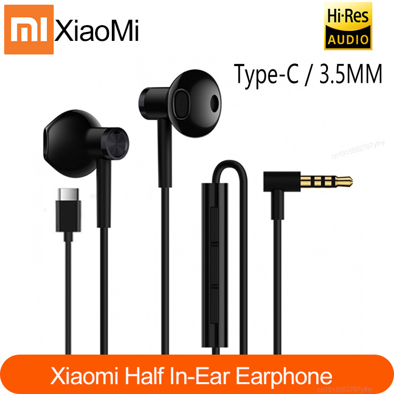 Tai Nghe Nhét Trong Tai Xiaomi 3.5Mm Chính Hãng Tai Nghe Nhét Tai Âm Thanh Nổi Nửa Nút Rảnh Tay/Mic Cho Mi A3 CC9 Note 10 Pro Redmi Note 8 9 Pro 8T 9S 5A