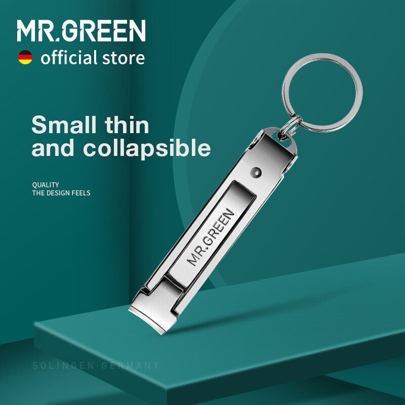 MR.GREEN Cắt Móng Tay Có Thể Gập Lại Nhỏ Và Mỏng Cầm Tay Du Lịch Cắt Móng Tay Bằng Thép Không Gỉ Dụng Cụ Cắt Móng Tay Tập Tin
